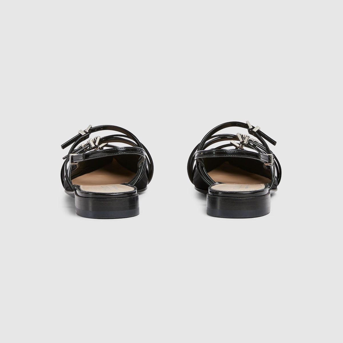Women's strappy leather ballet flat – the adjustable buckle closure completes the style – LUX VERSE Luxury Designer Fashion Outlet