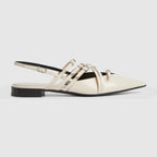 Women's strappy ballet flat – this pair of strappy sandals is crafted in refined leather and defined by a knot – LUX VERSE Luxury Designer Fashion Outlet
