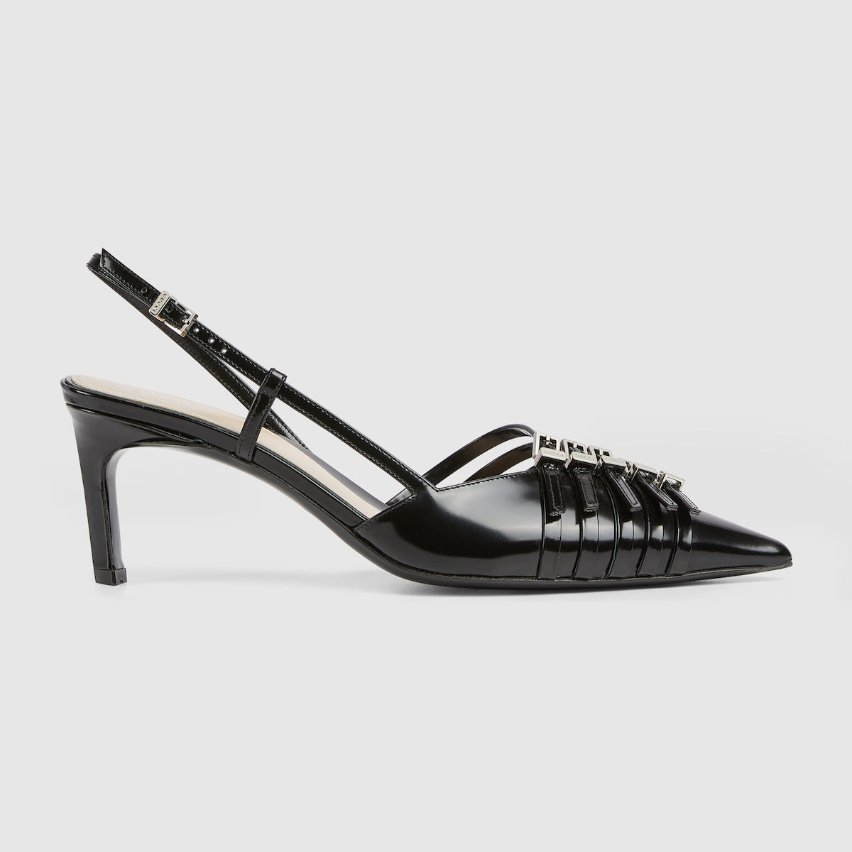 Women's slingback iconic pump – crafted from black leather, these sophisticated slingback pumps are defined by – LUX VERSE Luxury Designer Fashion Outlet