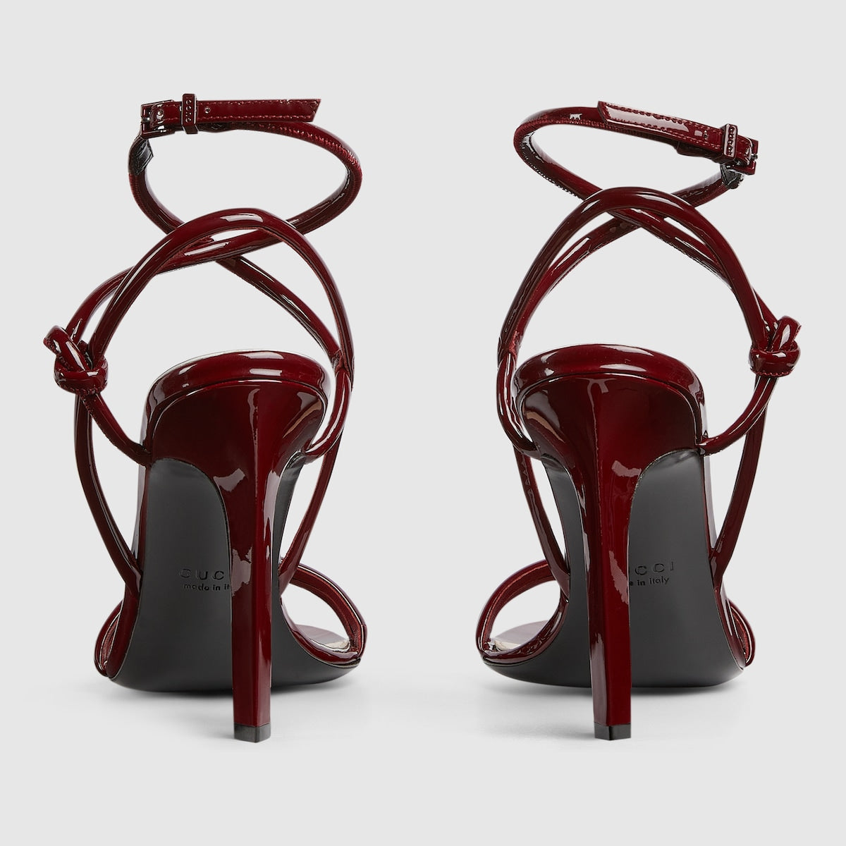 Women's strappy sandal – this pair of strappy sandals is crafted in refined leather and defined by a knot – LUX VERSE Luxury Designer Fashion Outlet