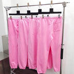 Pink Baumwolle Arch Text Jogger - Herren