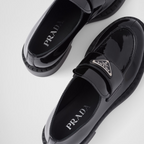 Chocolate patent leather loafers – these loafers reinterprets the classic ones with a chunky design emphasized by the – LUX VERSE Luxury Designer Fashion Outlet
