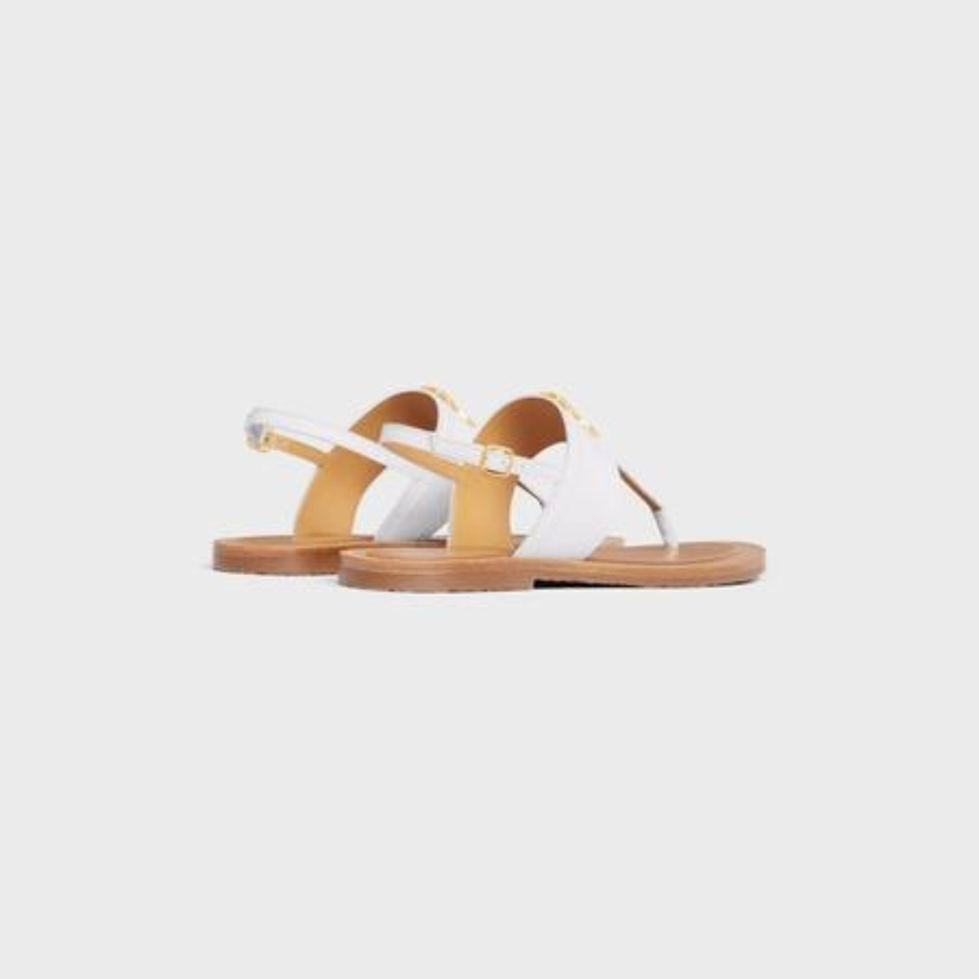 LYMPIA TRIOMPHE THONG in CALFSKIN – 100% CALFSKIN100% Calfskin LinningEMBOSSED TRIOMPHE ON THE UPPER OF – LUX VERSE Luxury Designer Fashion Outlet