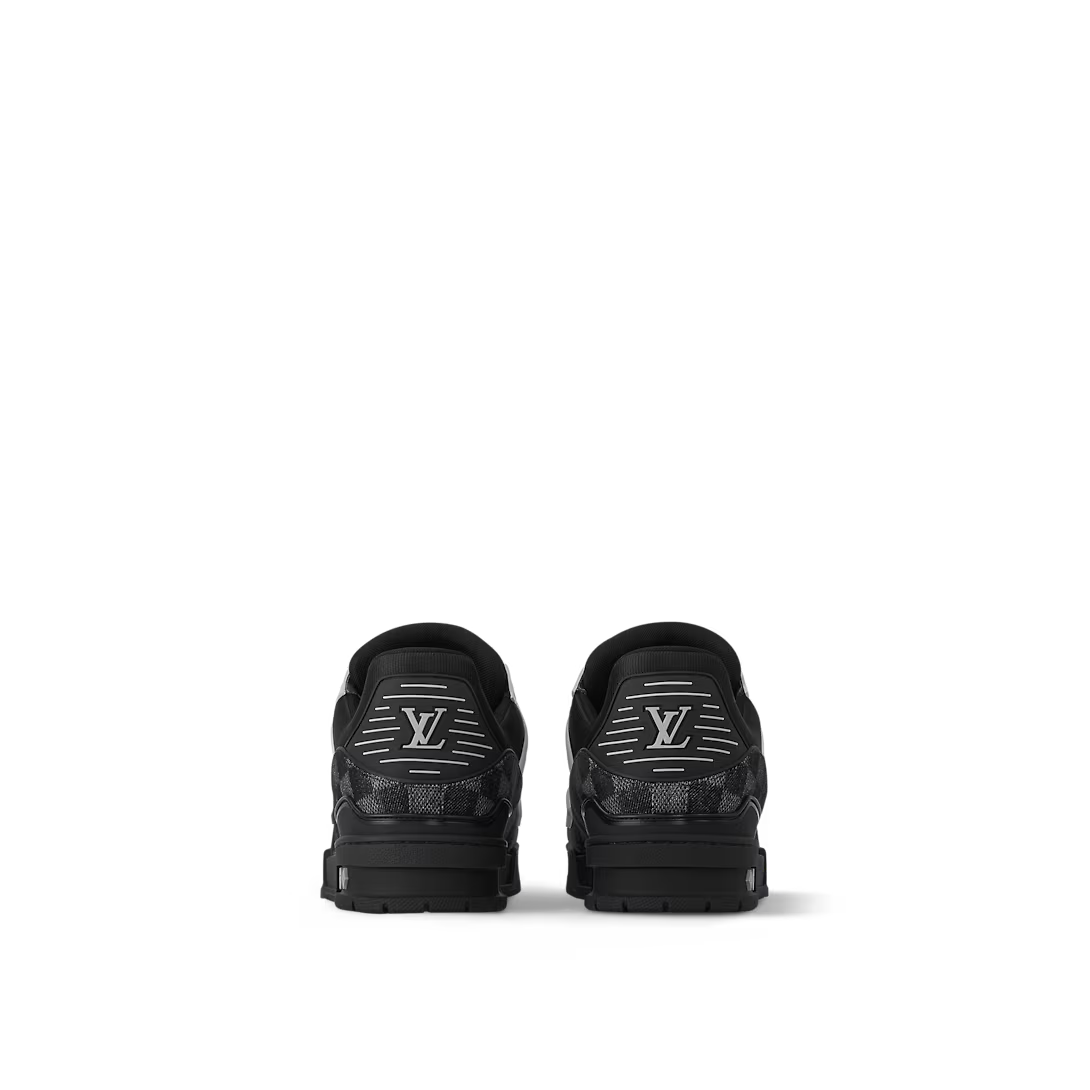 Trainer Smooth Sneaker – this edition of the Trainer sneaker pairs Damier denim with smooth calf leather – LUX VERSE Luxury Designer Fashion Outlet