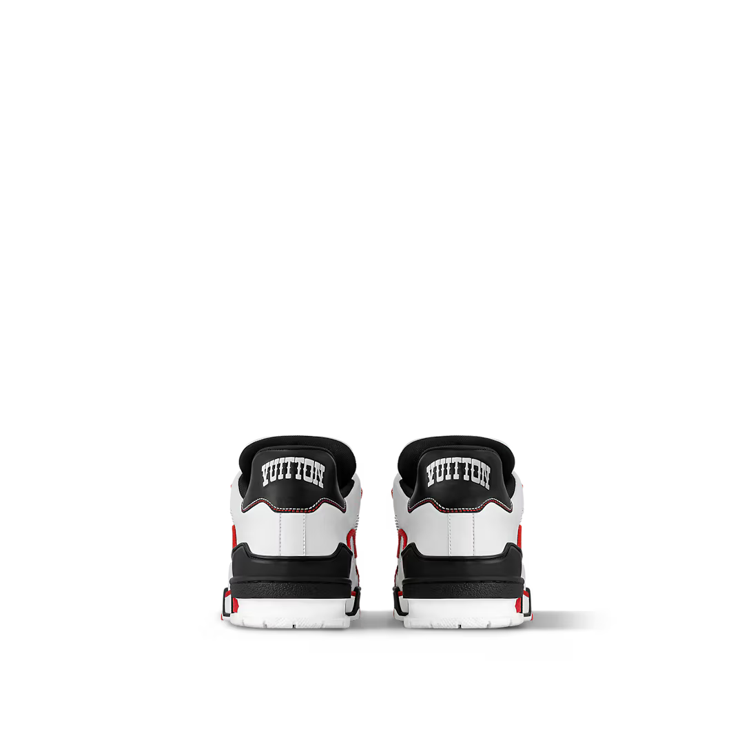 Trainer Sneaker Leather – key details are the script signature on the side and in a Western-style font at – LUX VERSE Luxury Designer Fashion Outlet