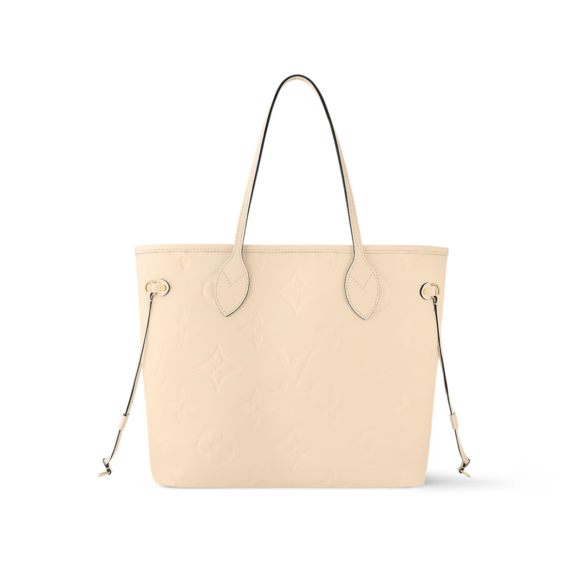 Neverfull MM Creme – the Neverfull MM tote bag is made from grained Monogram Empreinte leather, – LUX VERSE Luxury Designer Fashion Outlet