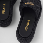 Crochet Flatform Iconic Slides – a simple yet sophisticated crochet pattern enhances the design of these flatform – LUX VERSE Luxury Designer Fashion Outlet