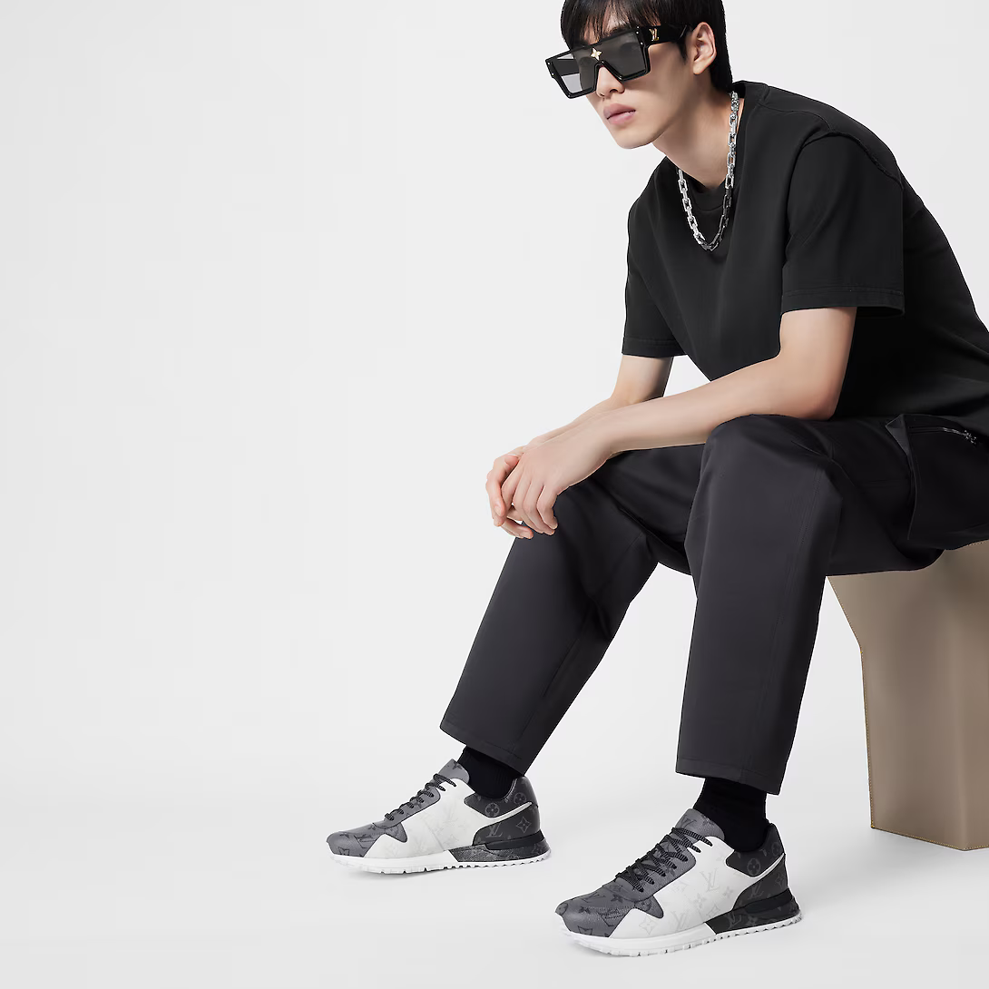 Run Away Rubber Sneaker – inspired by running shoes, this model is characterized by its wedge-shaped outsole – LUX VERSE Luxury Designer Fashion Outlet