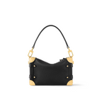 Classic Side Trunk PM – crafted from grained calfskin leather with a gold-color S-lock and corners, the Side – LUX VERSE Luxury Designer Fashion Outlet