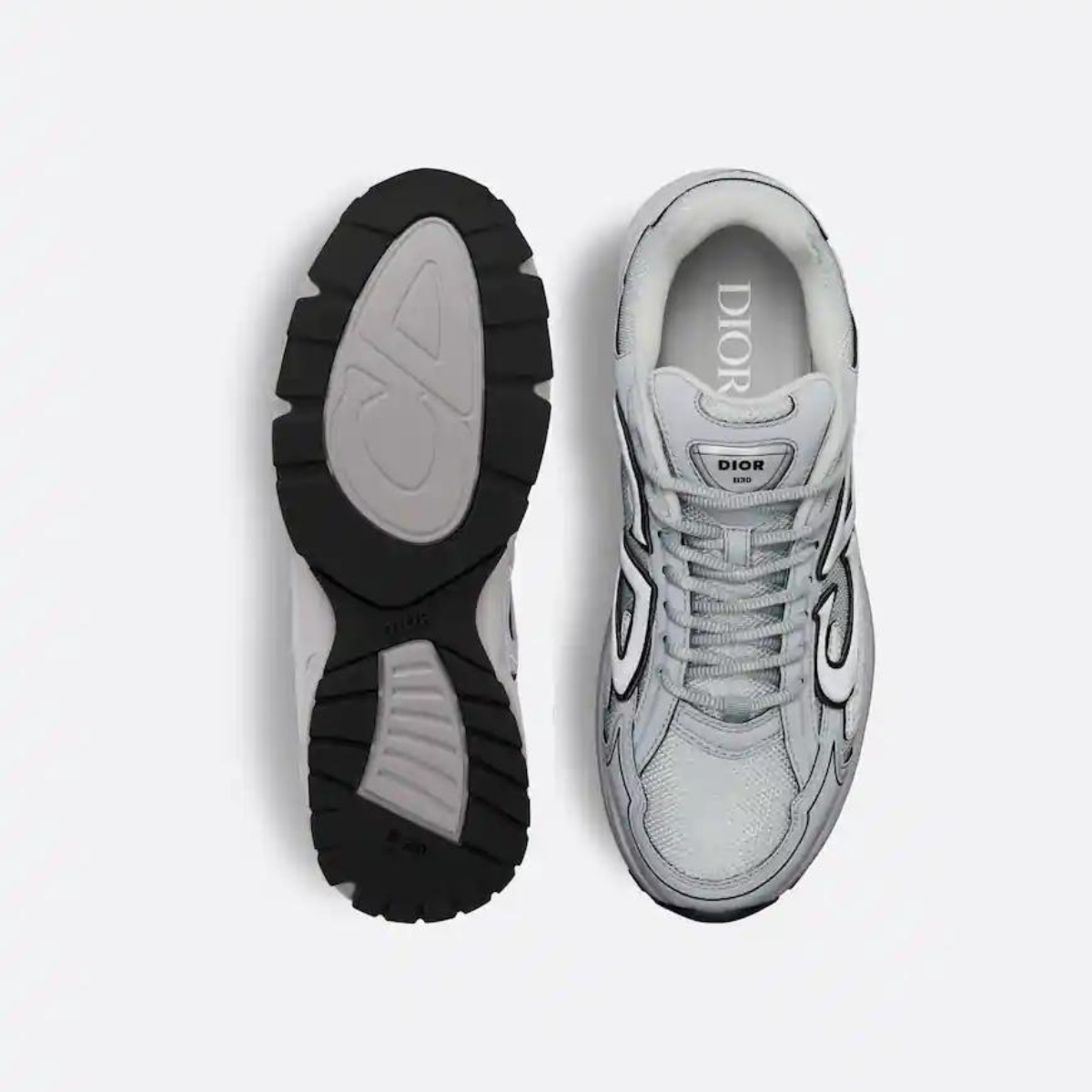 B30 Sneaker Modern Sporty – crafted in technical fabric, it is enhanced by a gray reflective CD30 signature – LUX VERSE Luxury Designer Fashion Outlet