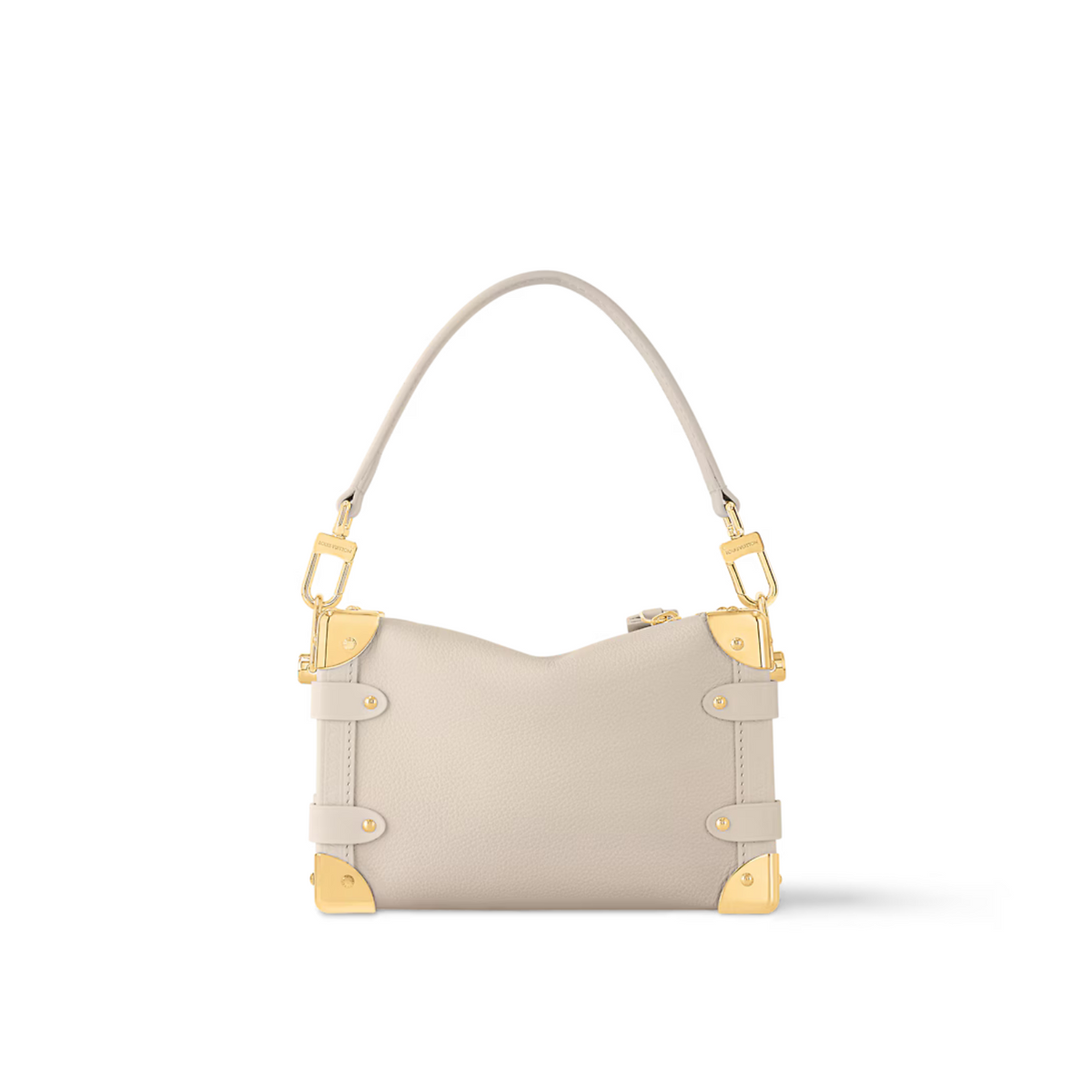 Side Trunk Iconic PM – a detachable leather handle and a removable and adjustable leather strap give carry – LUX VERSE Luxury Designer Fashion Outlet