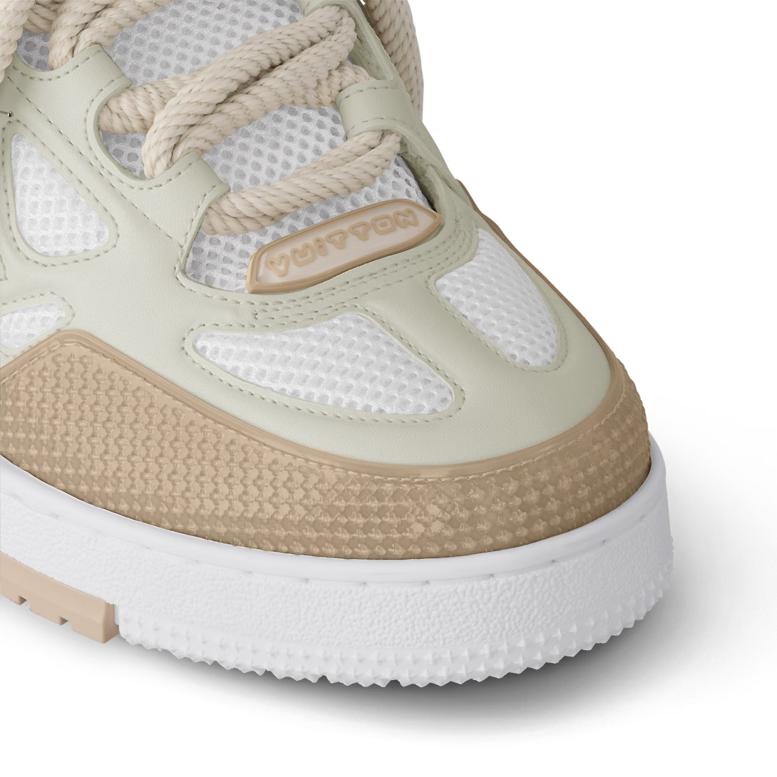 Skate Leather Sneaker – its elaborate, bicolor upper with Monogram Flower detailing combines technical mesh, – LUX VERSE Luxury Designer Fashion Outlet