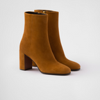 Suede Leather booties – leather lining Side zipper closure Boot leg: 16 cm Leather and rubber sole – LUX VERSE Luxury Designer Fashion Outlet