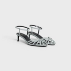 TRIOMPHE LEATHER SANDAL in LAMBSKIN – 100% LAMBSKIN100% Goatskin Linning2 IN (50 MM) heelALMOND TOE SHAPEMETAL – LUX VERSE Luxury Designer Fashion Outlet