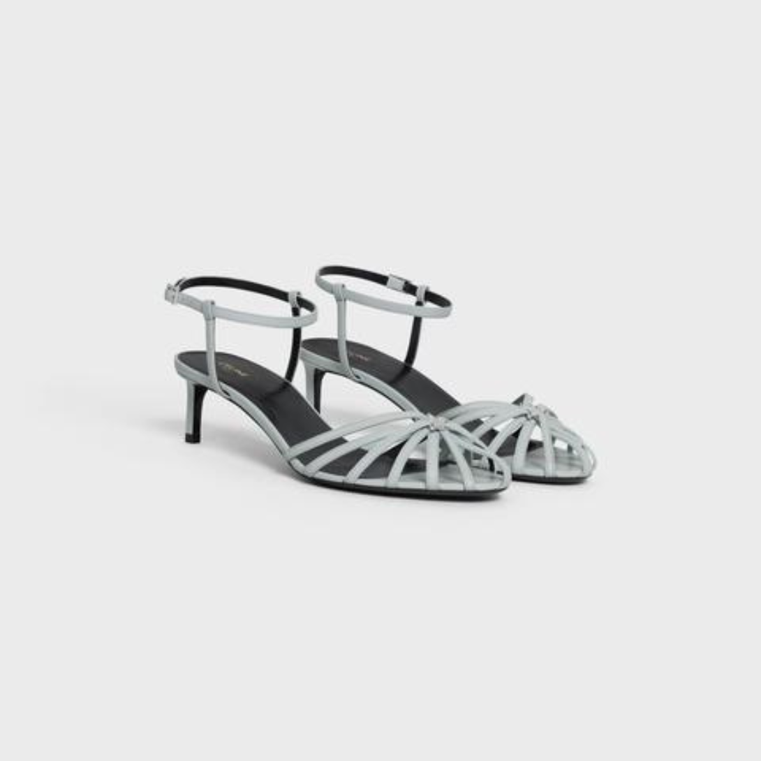 TRIOMPHE LEATHER SANDAL in LAMBSKIN – 100% LAMBSKIN100% Goatskin Linning2 IN (50 MM) heelALMOND TOE SHAPEMETAL – LUX VERSE Luxury Designer Fashion Outlet