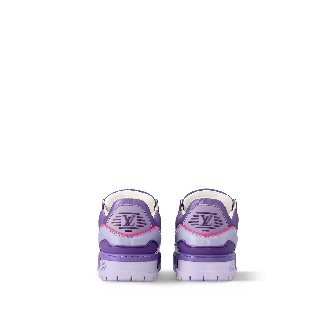 Trainer Maxi Lasered Canvas Sneaker – this version comes in lasered Monogram canvas with rubber Initials logos on – LUX VERSE Luxury Designer Fashion Outlet