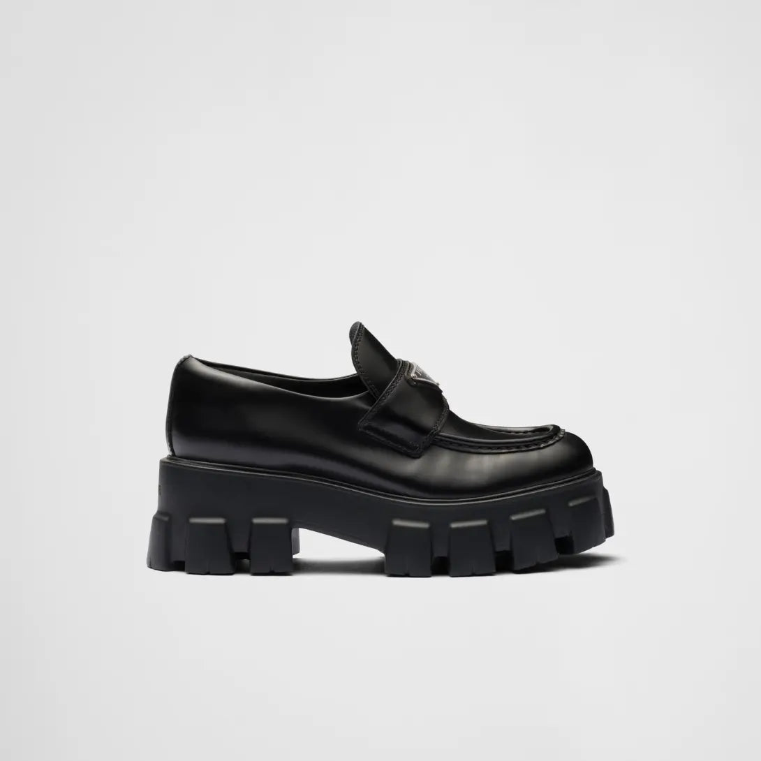 Brushed leather Monolith loafers – the Monolith loafers made of iconic and elegant brushed leather reinterpret – LUX VERSE Luxury Designer Fashion Outlet
