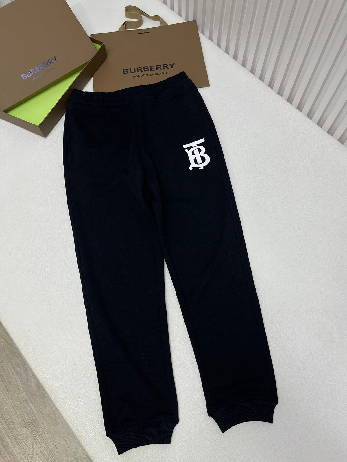Marineblaue Jogginghose mit Monogramm aus Baumwolle – Herren