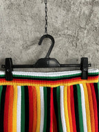 Rainbow Striped Knit Shorts - Men's
