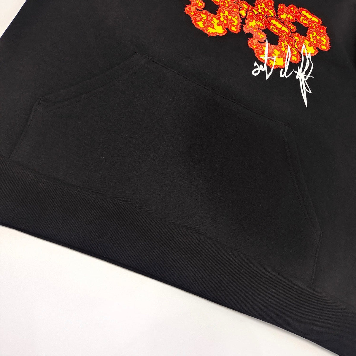 Pullover aus bedruckter Baumwolle, schwarz - Herren