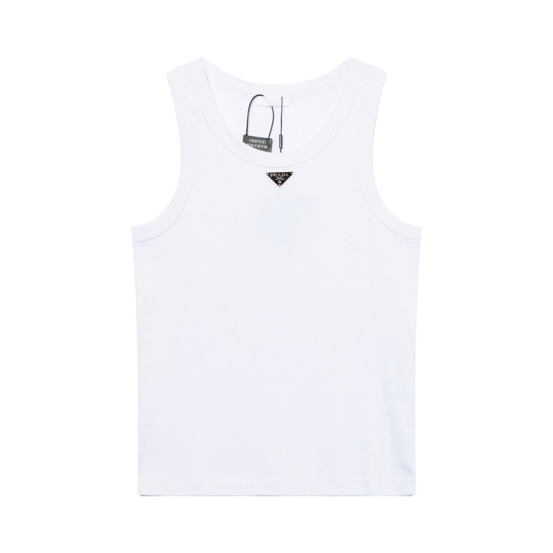 Schwarz-weißes Tanktop – Herren