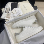 Screener GG White Sneakers - Men's