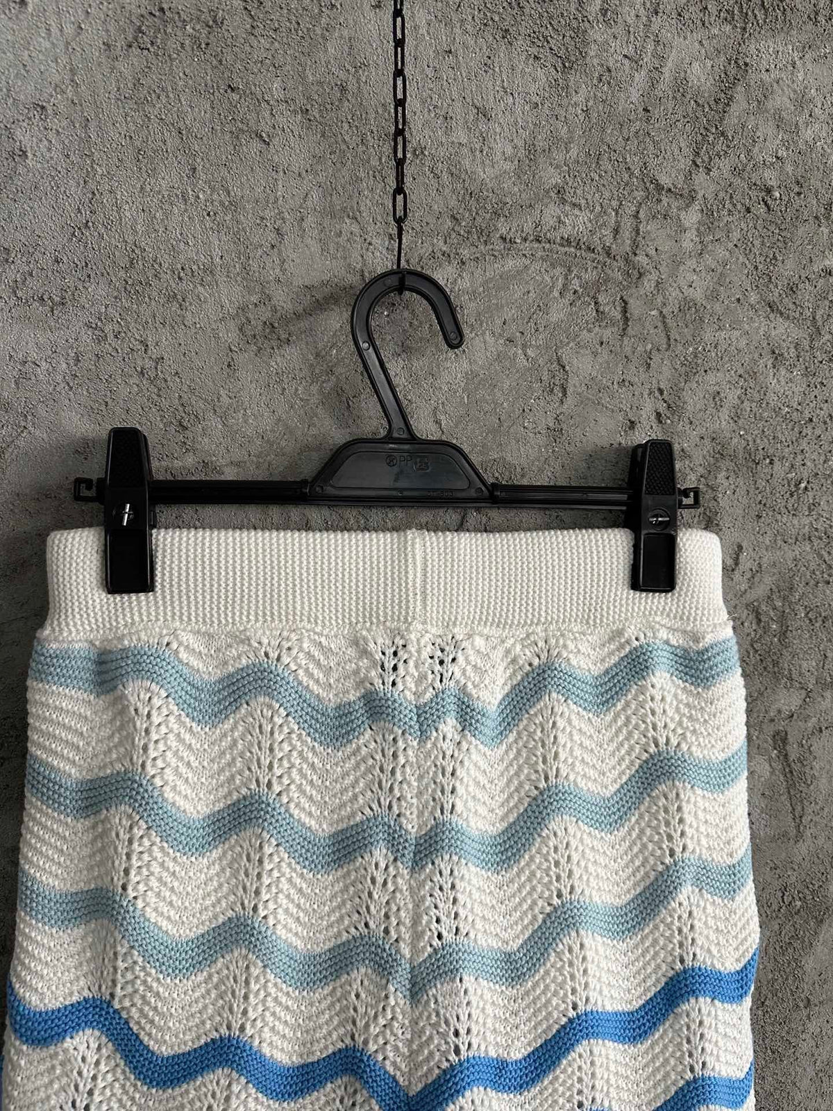 Blue Chevron Knit Shorts - Men's