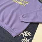 Pinker Baumwoll-Pullover mit Brustaufdruck – Herren
