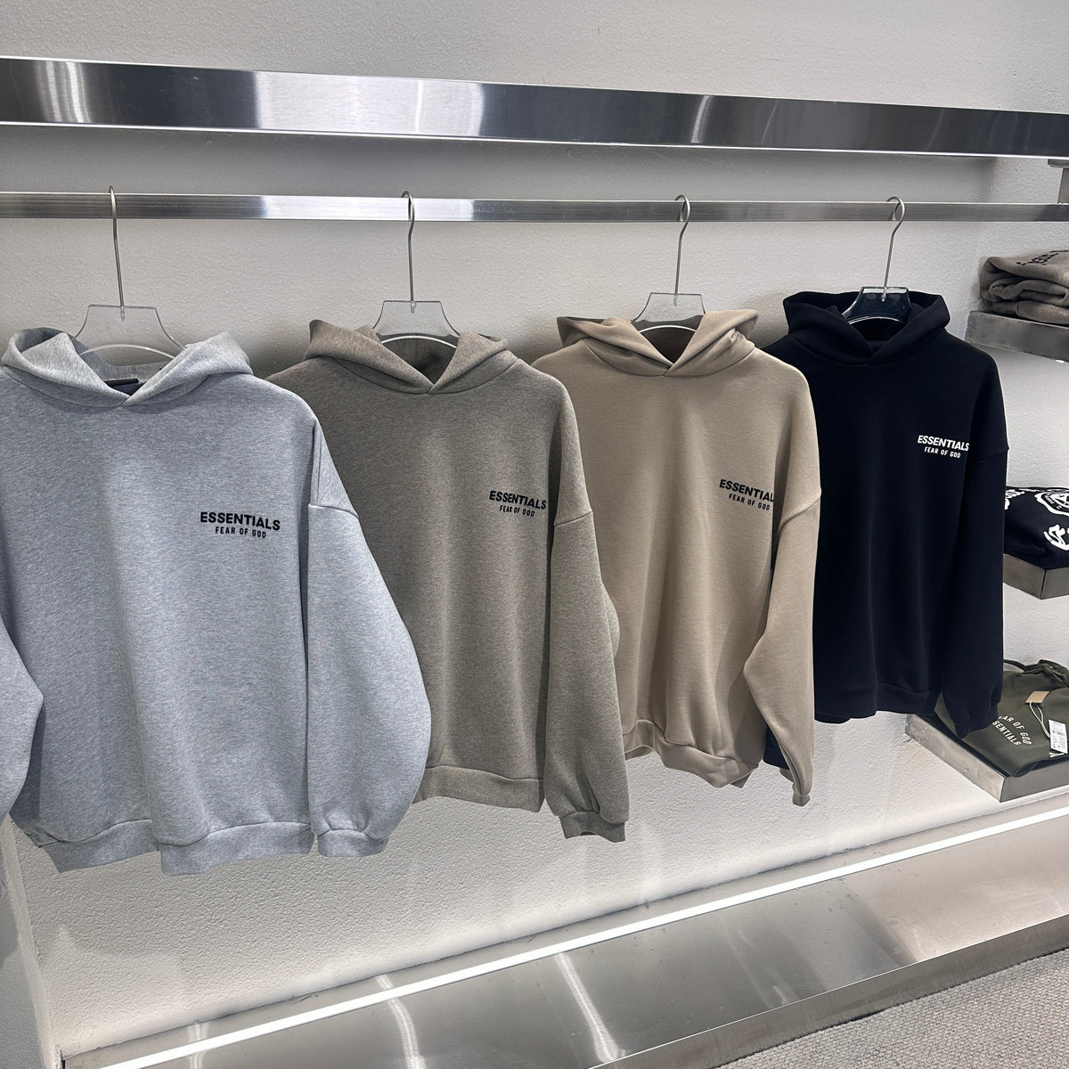 Black Cotton Text Logo Pullover - Men's