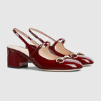 Women's iconic Horsebit pump – rosso Ancora red patent leather Women's Light gold-toned hardware Horsebit Leather – LUX VERSE Luxury Designer Fashion Outlet