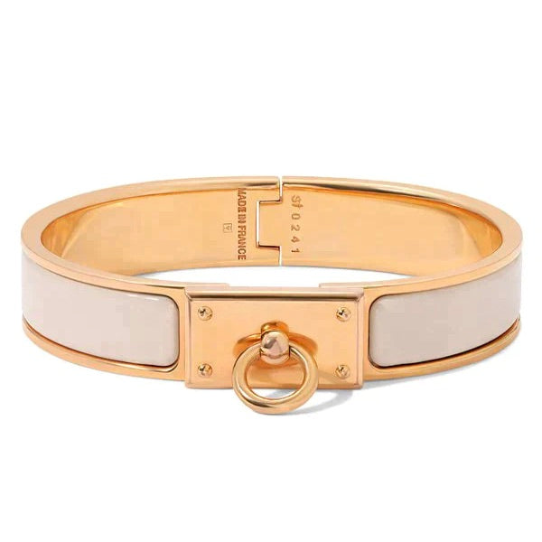H Ring Lock Bracelet 12mm White – LUX VERSE Luxury Designer Fashion Outlet