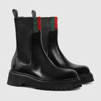 Women's boot with Web – the Web stripe—inspired by the equestrian world—has become the hallmark of – LUX VERSE Luxury Designer Fashion Outlet