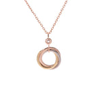 Trinity Silver Gold Rose Gold Necklace – LUX VERSE Luxury Designer Fashion Outlet