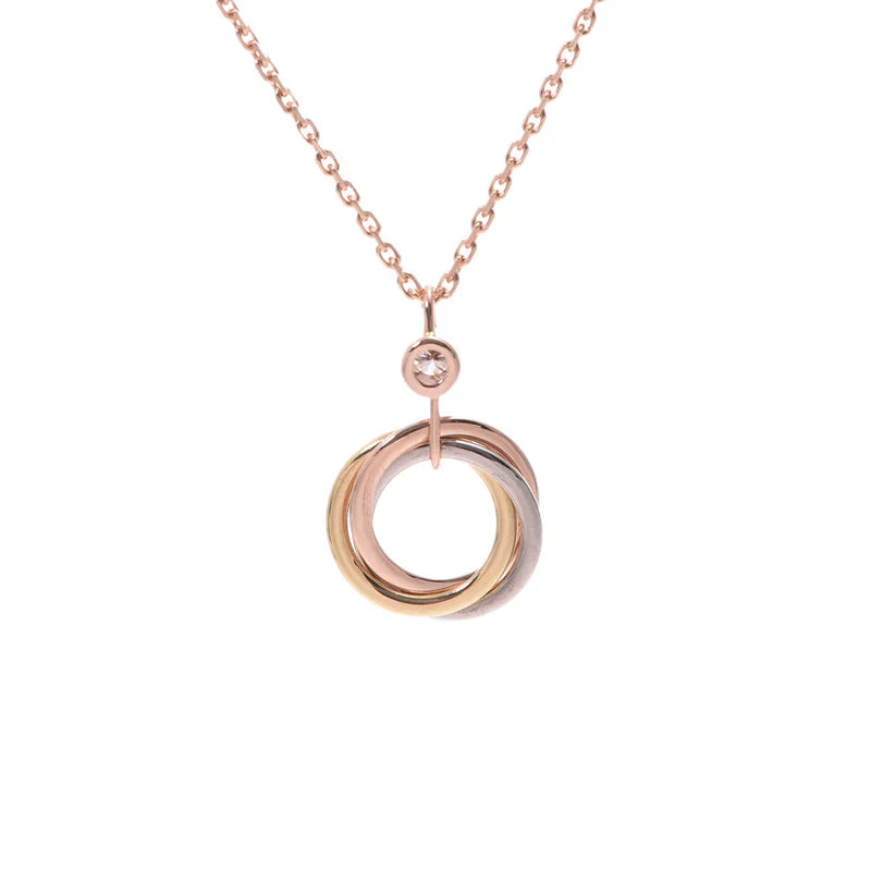 Trinity Silver Gold Rose Gold Necklace – LUX VERSE Luxury Designer Fashion Outlet