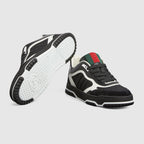 Women's Re-Web Canvas Sneaker – black Original canvas Women's Black suede trim Black leather trim Script – LUX VERSE Luxury Designer Fashion Outlet
