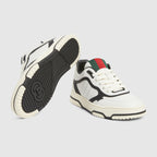 Re-Web sneaker leather – this pair is crafted from white leather with a black trim – LUX VERSE Luxury Designer Fashion Outlet