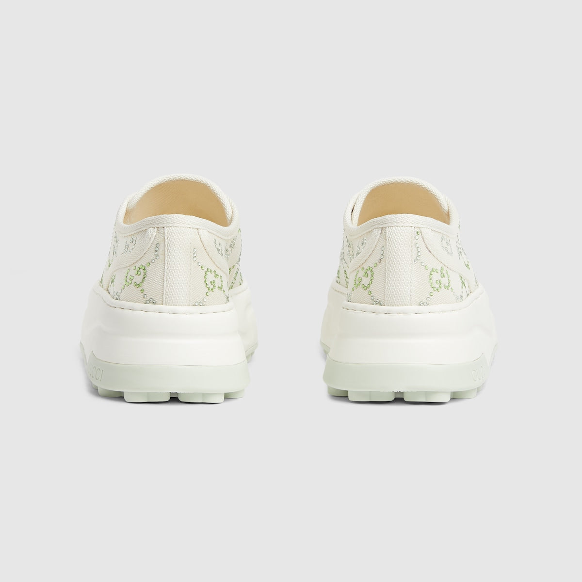 Women's Tennis 1977 rhombi sneaker – here, the pattern defines this pair of Tennis 1977 sneakers presented in ivory GG – LUX VERSE Luxury Designer Fashion Outlet