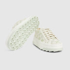 Women's Tennis 1977 rhombi sneaker – first used in the 1970s, the GG logo was an evolution of the original rhombi design – LUX VERSE Luxury Designer Fashion Outlet