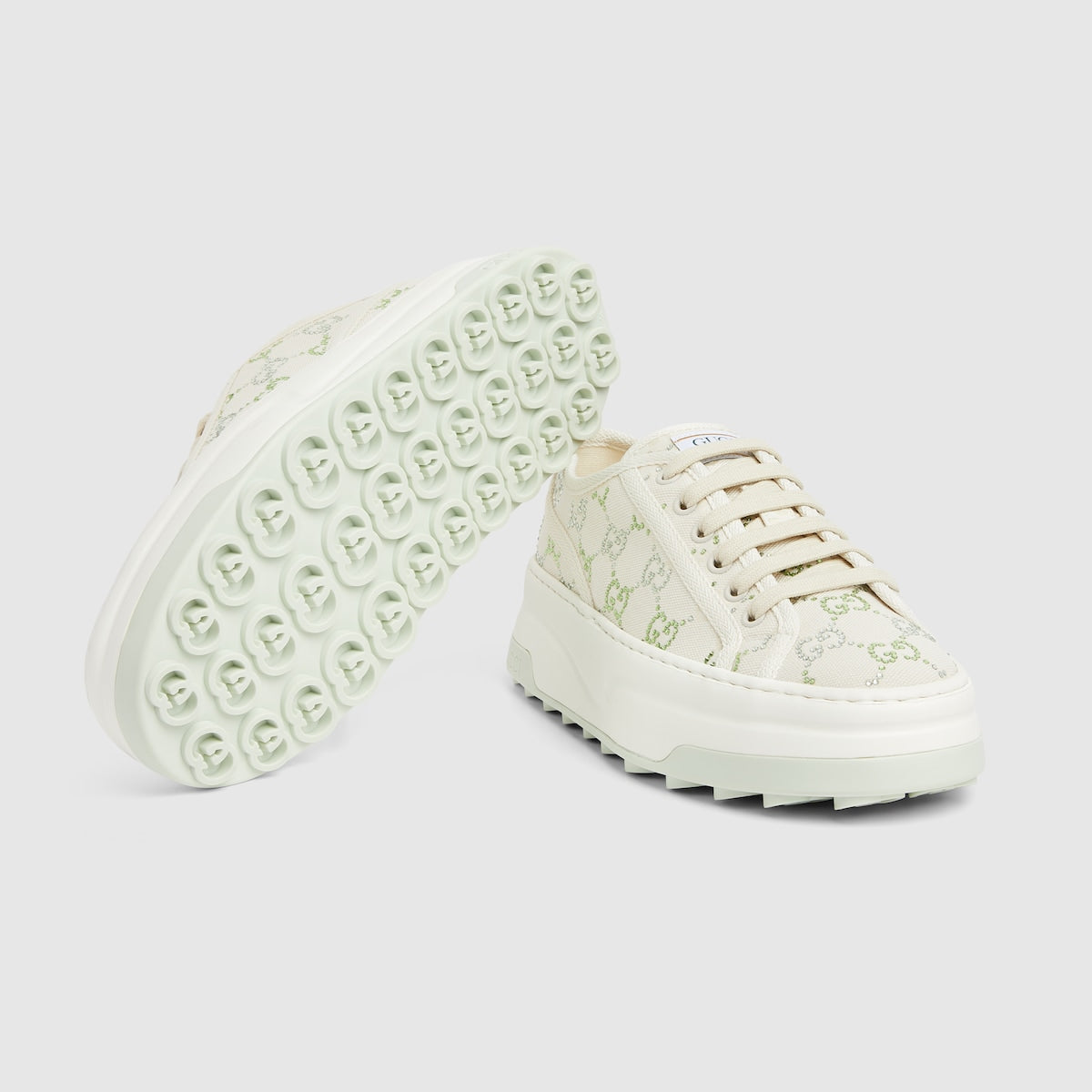 Women's Tennis 1977 rhombi sneaker – first used in the 1970s, the GG logo was an evolution of the original rhombi design – LUX VERSE Luxury Designer Fashion Outlet