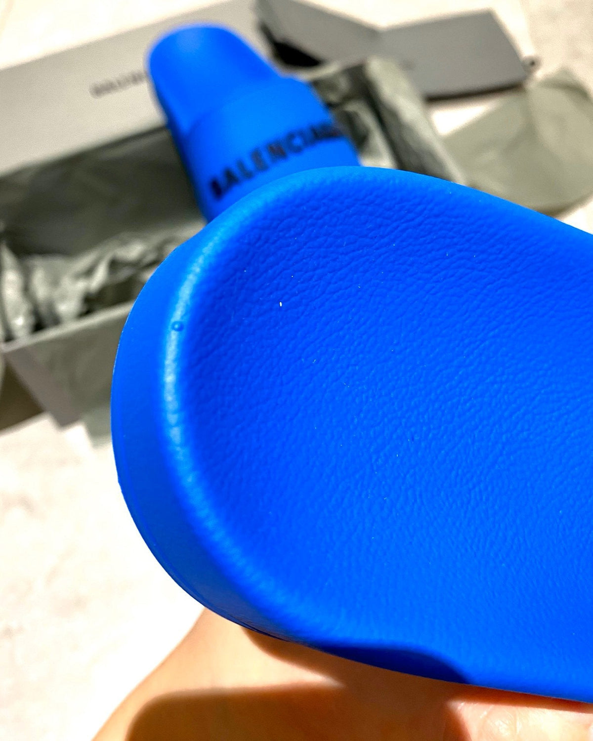 Blue with Black Logo Slides