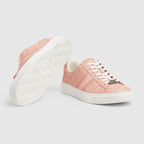 Women's Ace sneaker with Web – this style features a pink Supreme canvas, complete with tonal Web stripe – LUX VERSE Luxury Designer Fashion Outlet