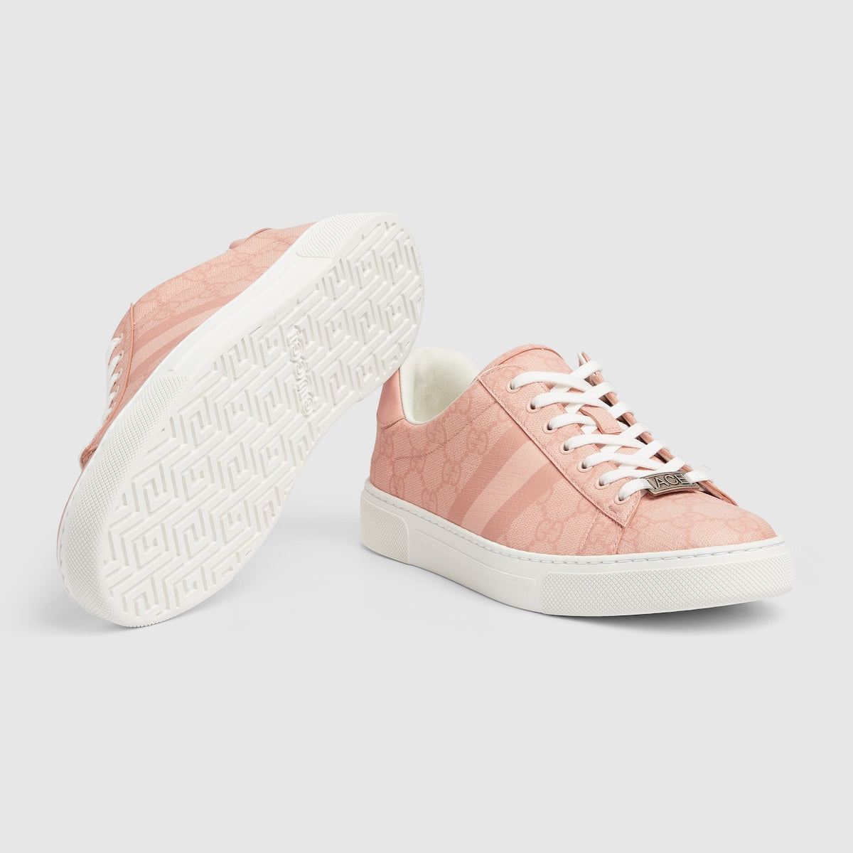 Women's Ace sneaker with Web – this style features a pink Supreme canvas, complete with tonal Web stripe – LUX VERSE Luxury Designer Fashion Outlet
