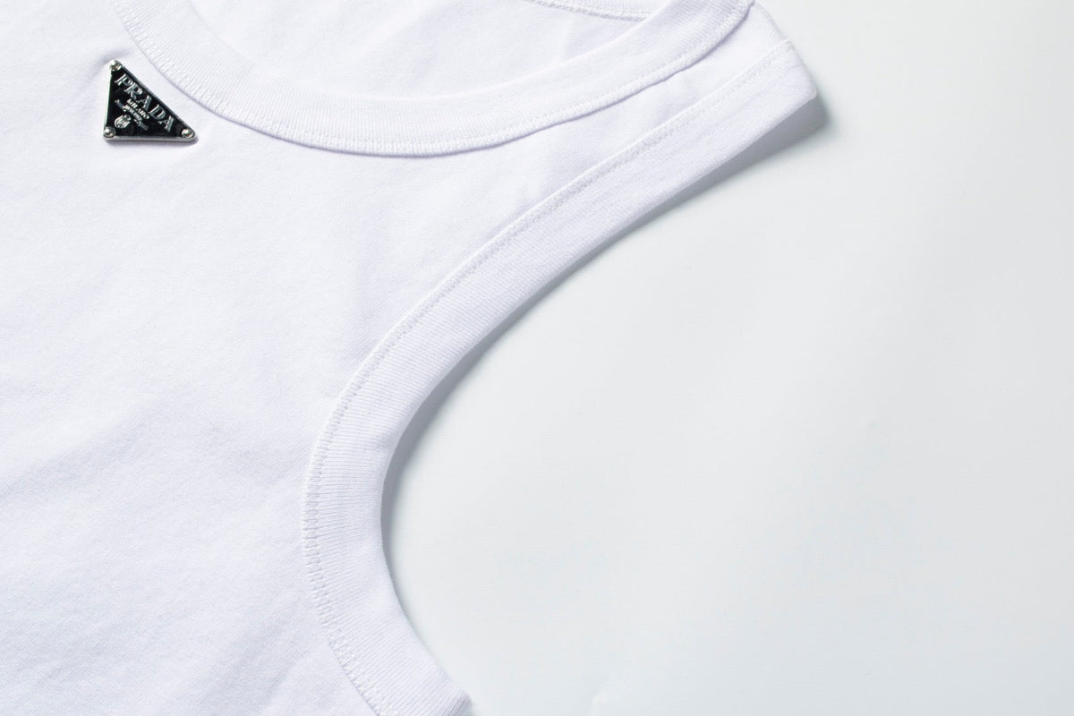 Schwarz-weißes Tanktop – Herren