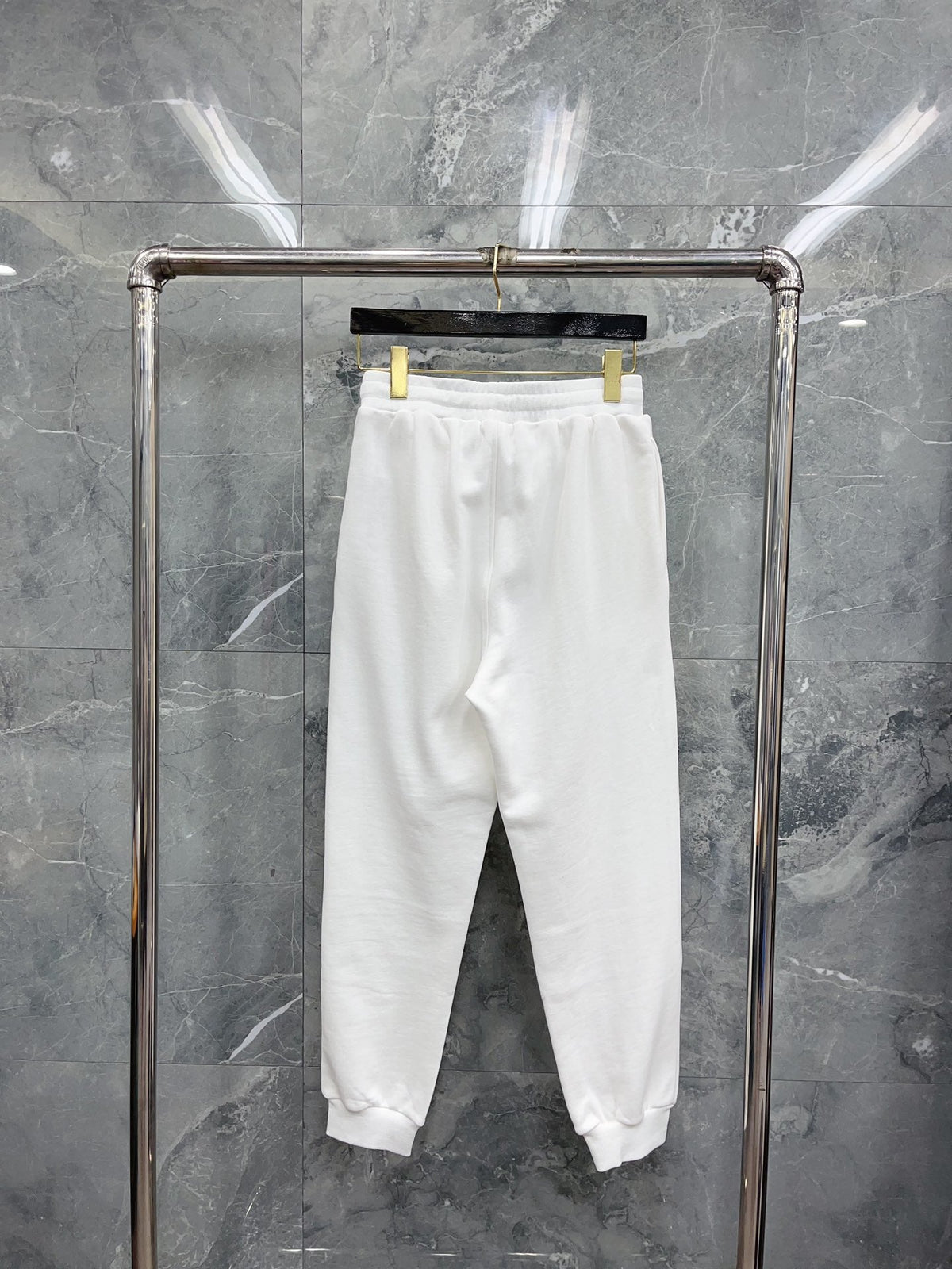 Schwarze Baumwoll-Jogginghose mit Herz-Logo – Herren