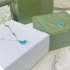 Butterfly Turquoise Butterfly Bracelet Silver – LUX VERSE Luxury Designer Fashion Outlet