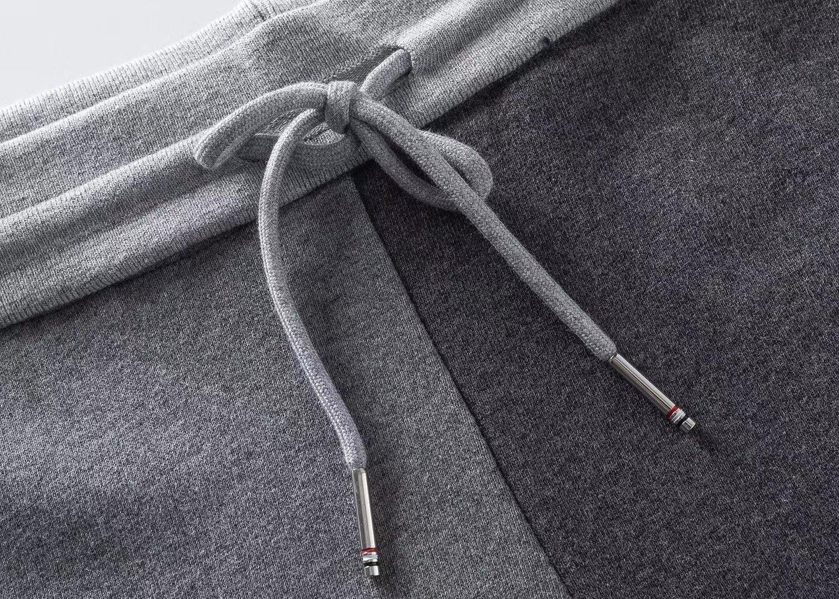 Grey Jersey Bar Stripe Drawstring - Men's