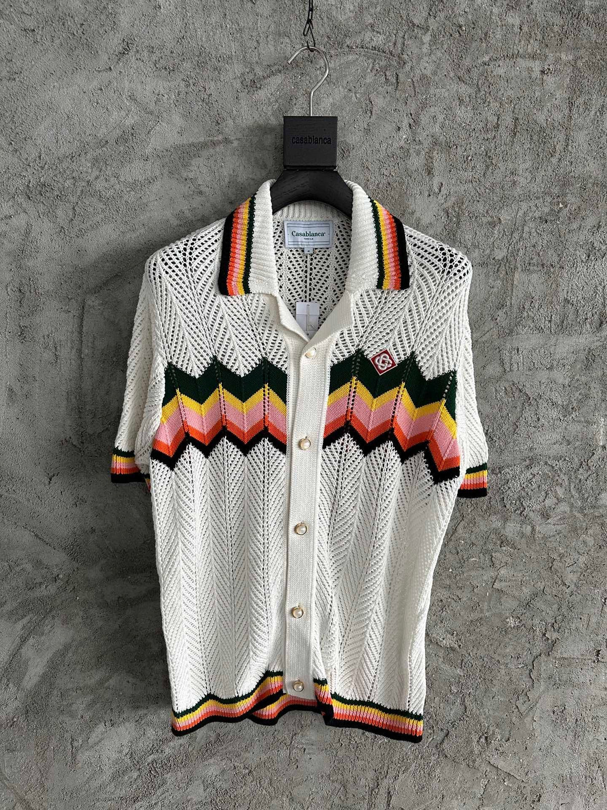 Chevron-Strickhemd – Herren
