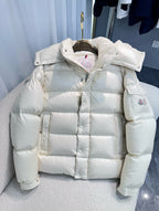 Schwarze und weiße Steppjacke – Herren