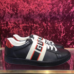 Ace Black Stripe Sneakers - Men's