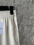Cream Cotton Gradient Hem Drawstring - Men's